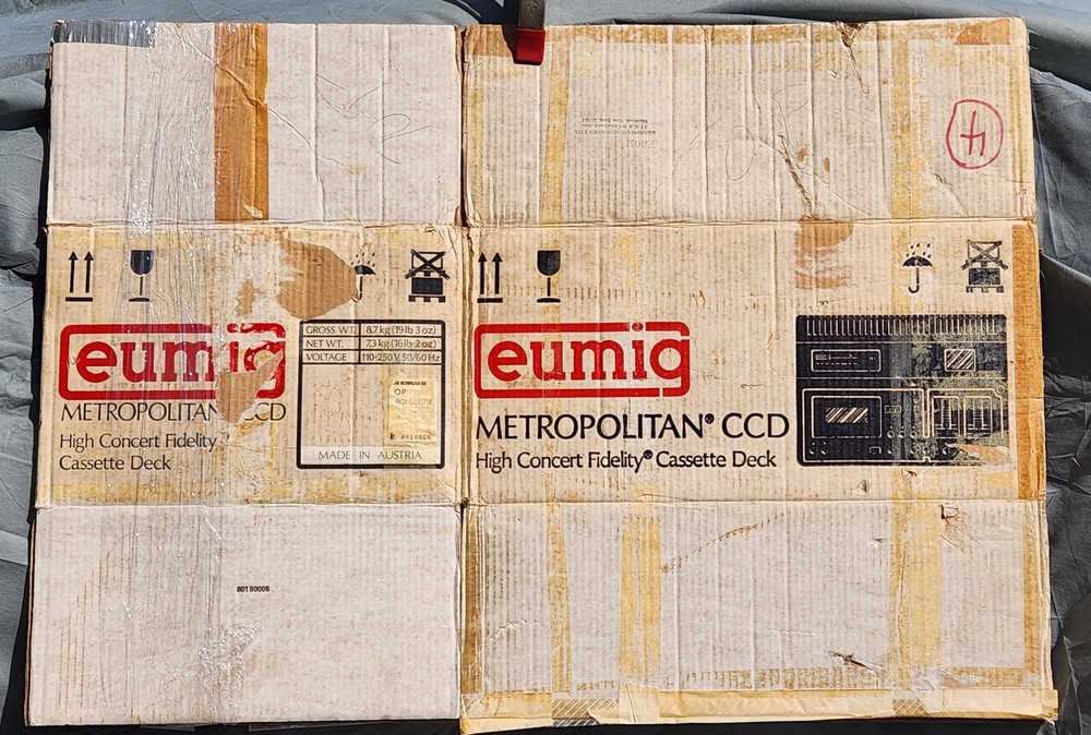 BOX EUMIG Metropolitan CCD - Extremely RARE Cassette Deck- BOX ONLY