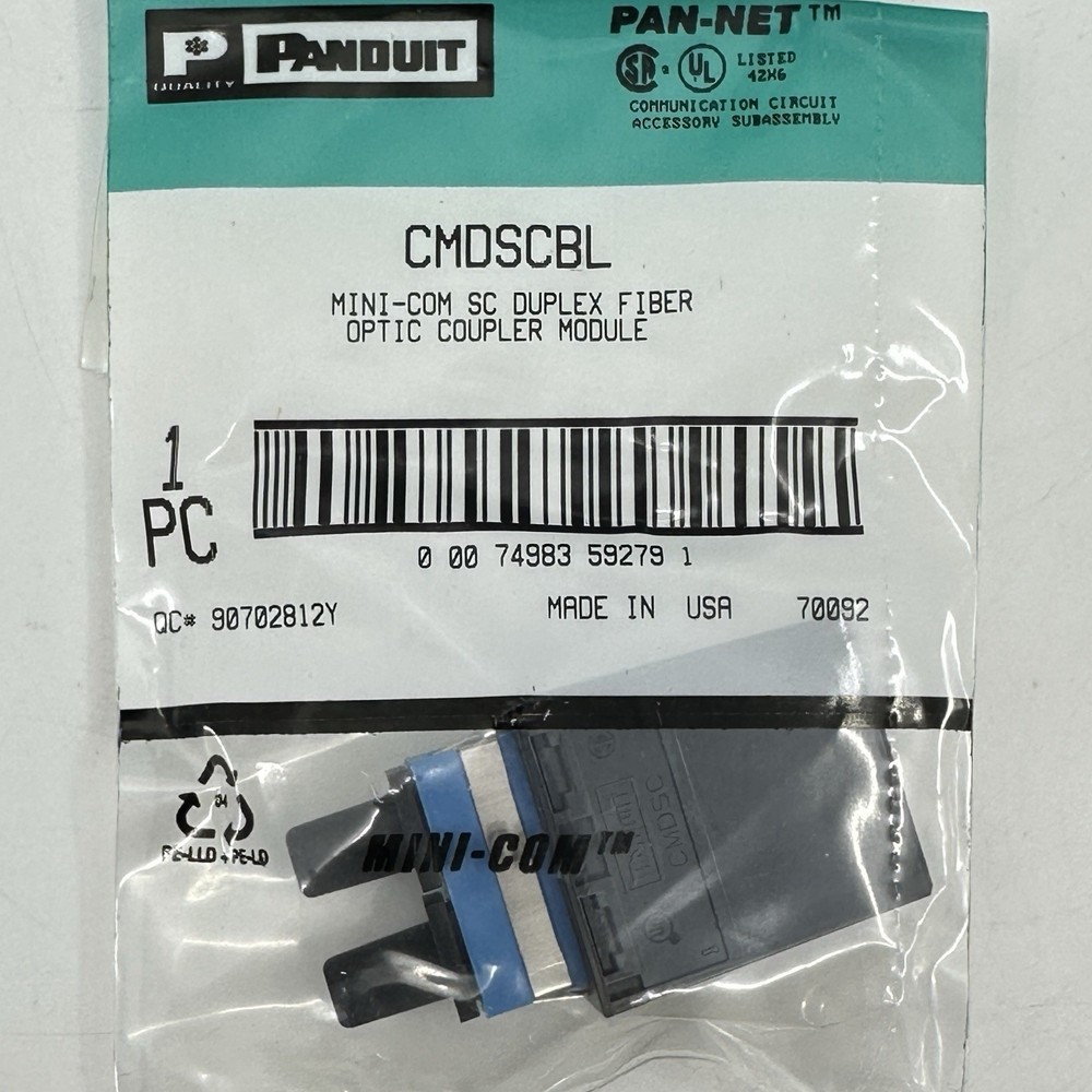 10 Panduit CMDSCBL Mini-Com SC Duplex Fiber Optic Coupler Module NEW FULL BOX