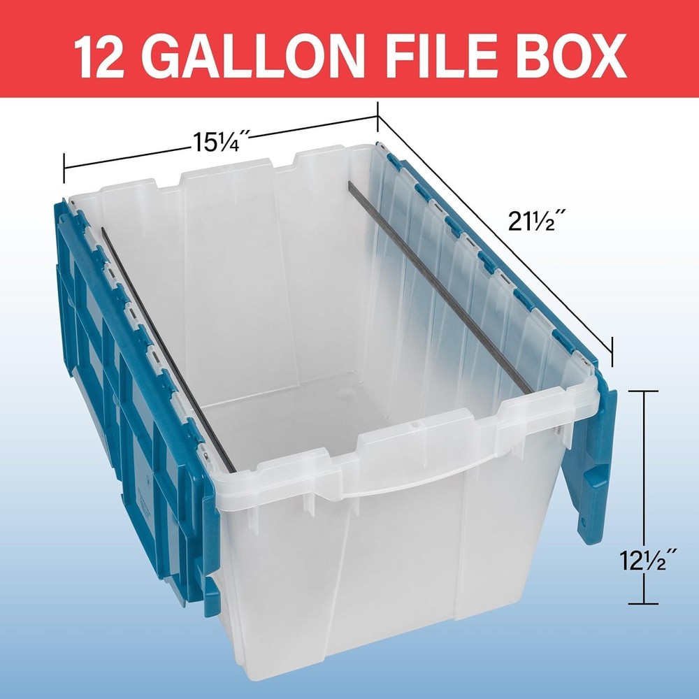 Akro-Mils KeepBox 12 Gallon Storage Container, Nesting and Stackable Plastic ...