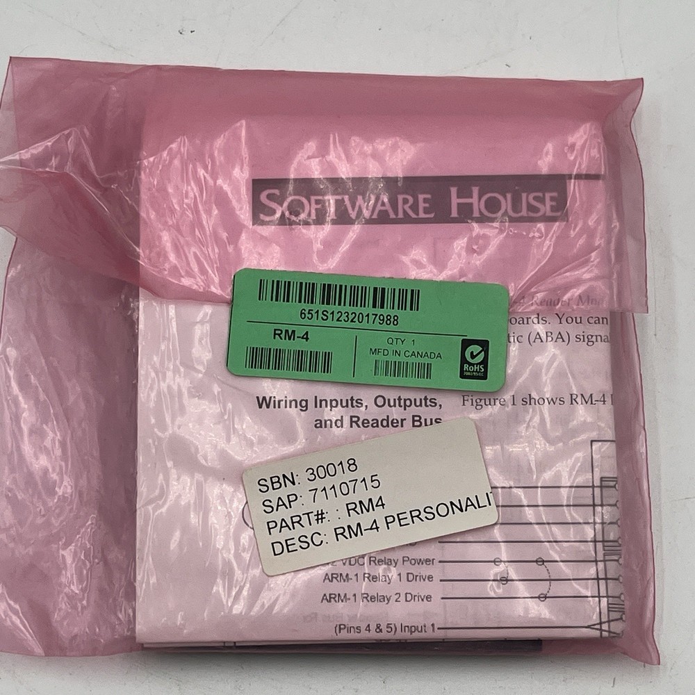 NEW!! SOFTWARE HOUSE Tyco RM-4 Access Control Reader Module 0311-0163-01