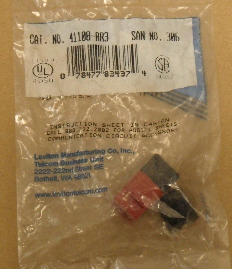 Leviton 41108-RR8 Jack (QTY12)