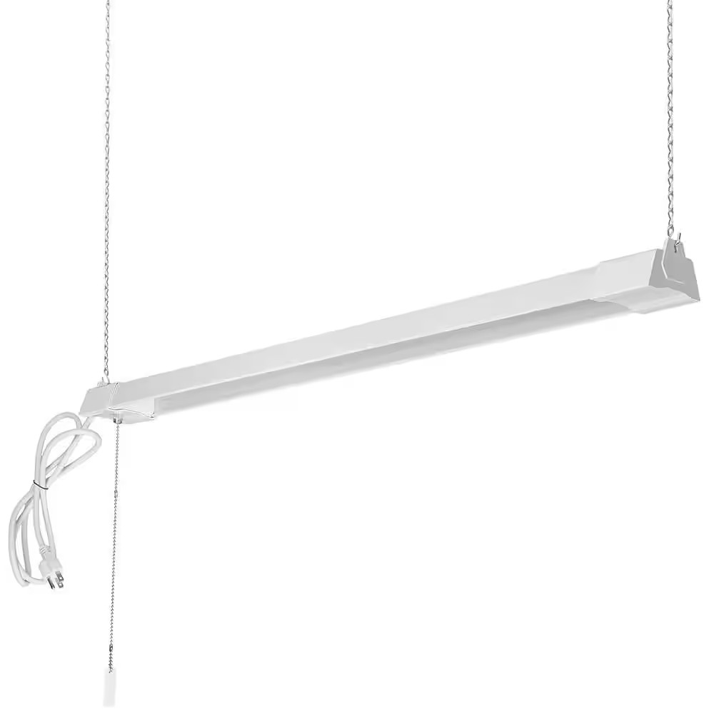 3 Ft. Plug-In LED Shop Light with Pull Chain 3000 Lumens Garage Light Workshop B