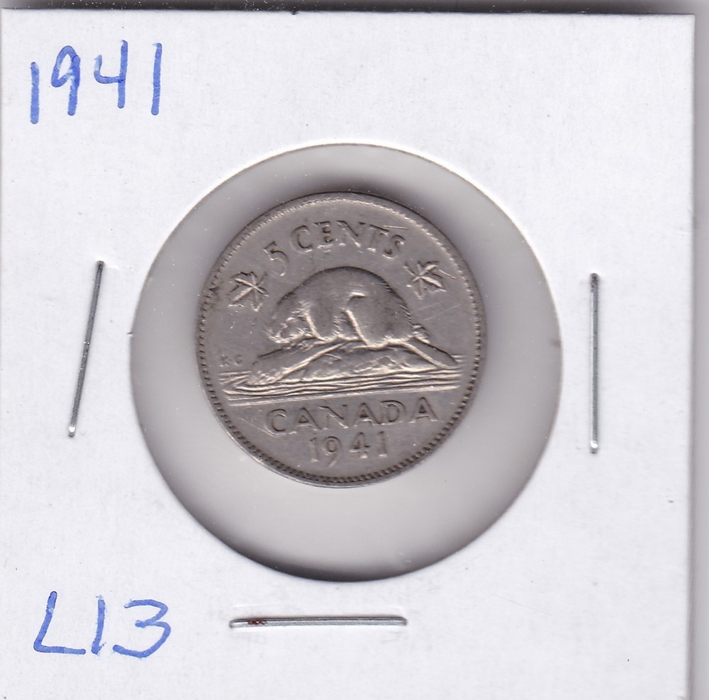 1941 Canada 5 Cents L13