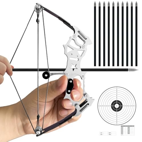 Archery Bow Set Left and Right Hand Compound Star Composite Bow Black 7.8inch
