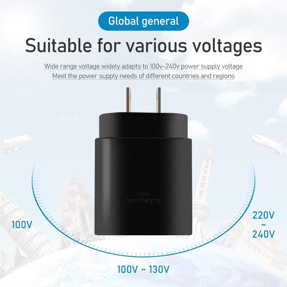 25w Type C USB-C Super Fast Charger Wall Adapter Cable For Samsung Galaxy Note