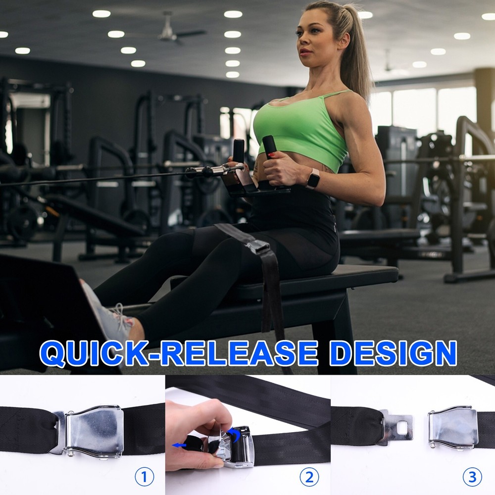 Quick Release Nordic Hamstring Curl Strap Adjustable Leg Workout Belt