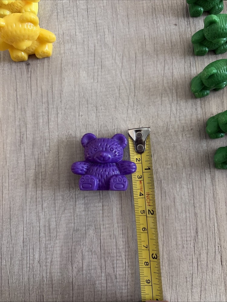 Plastic Multi Color 1 Inch Teddy Bear Counters 77 Count