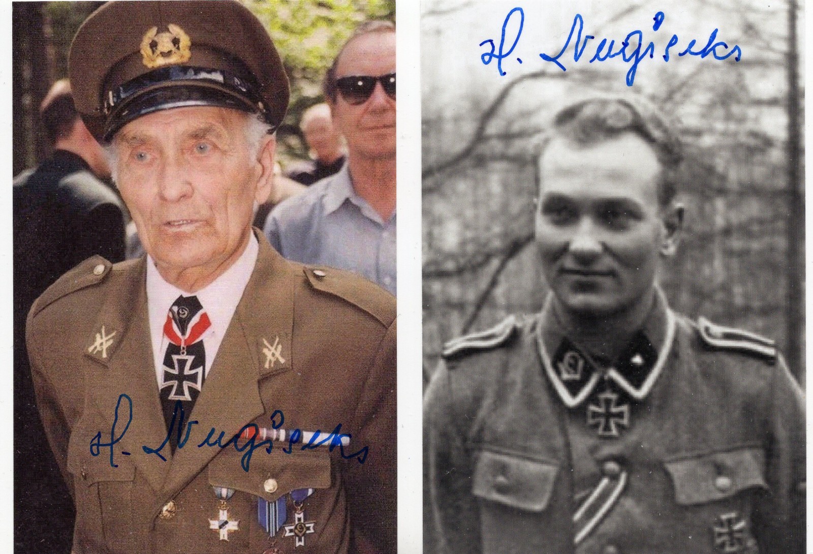 Elite Knight's Cross winner HARALD NUGISEKS, very rare hand-signed photos