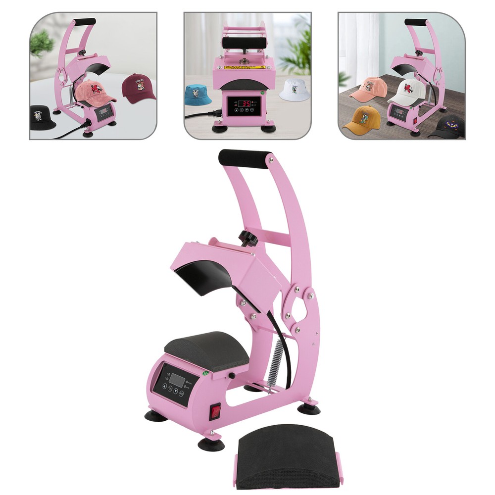 2-in-1 Hat Heat Press Machine, Adjustable Time and Temperature, Lightweight