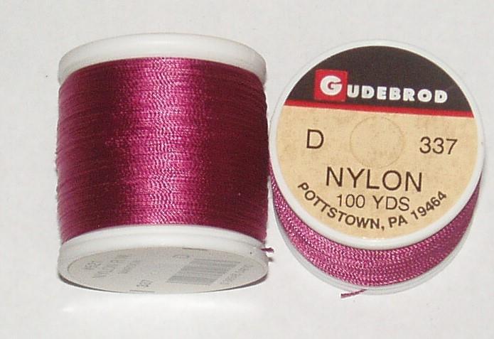2 SPOOLS OBSOLETE GUDEBROD ROD WINDING THREAD #337 MAROON