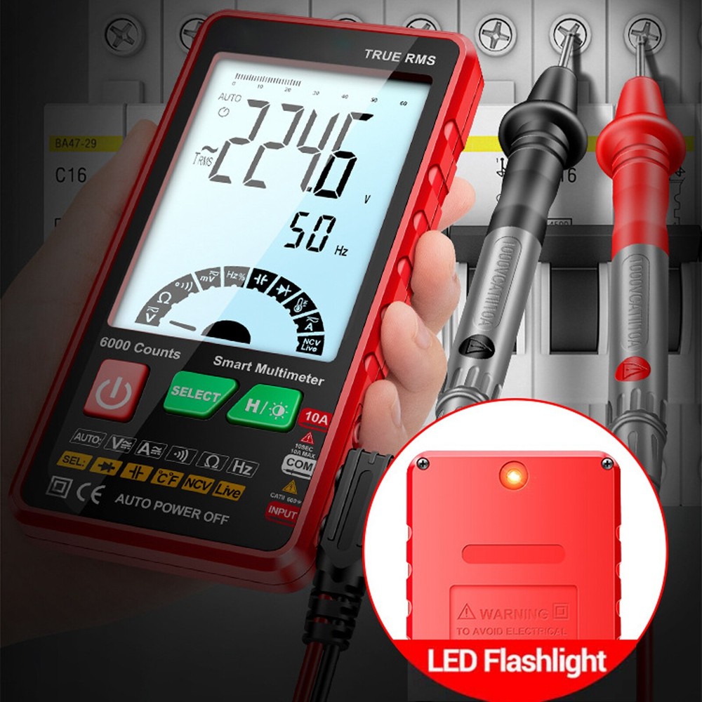 Digital Multimeter AC/DC Voltmeter Resistance Capacitance Temp Hz Meter Tester