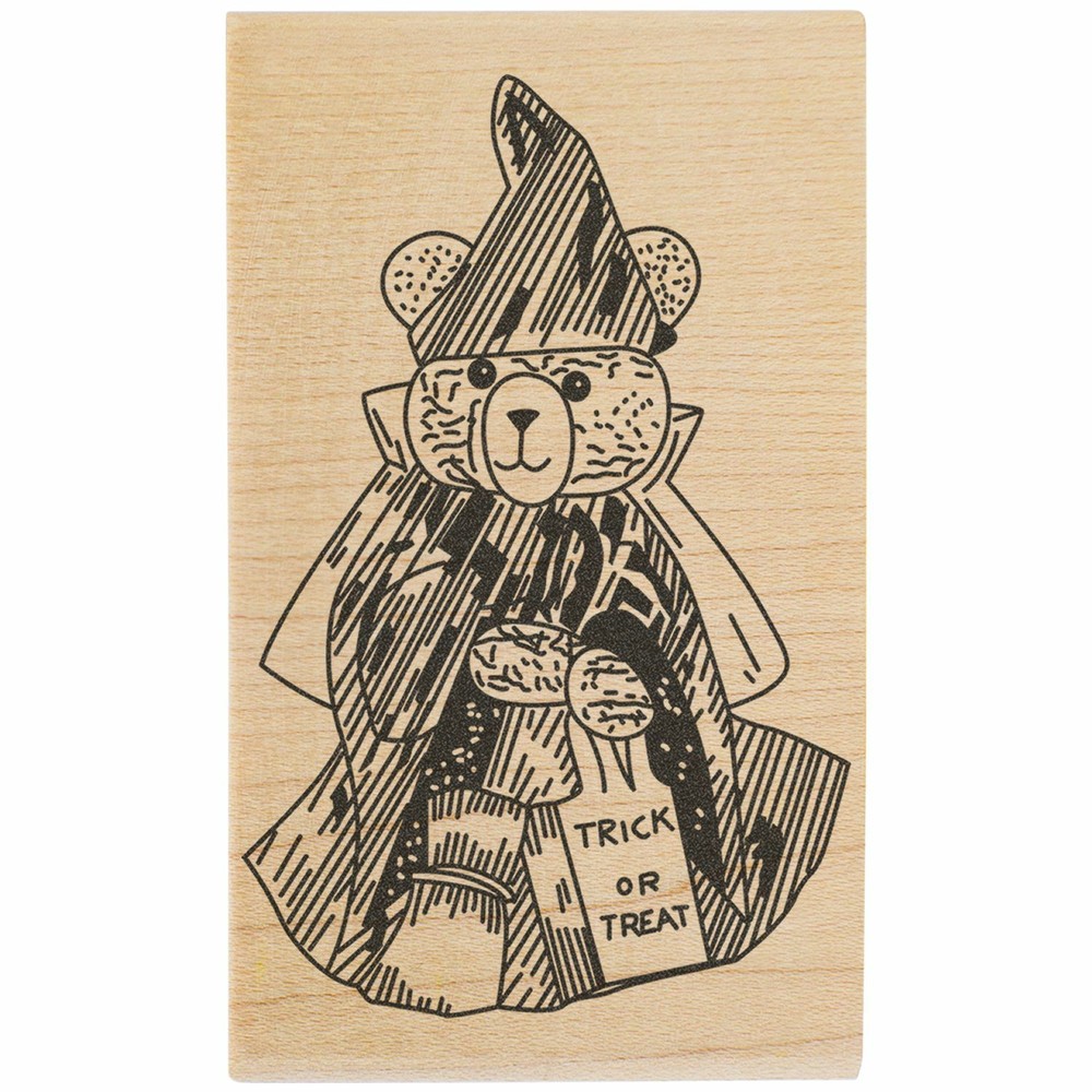 Bear Witch Art Rubber Stamp