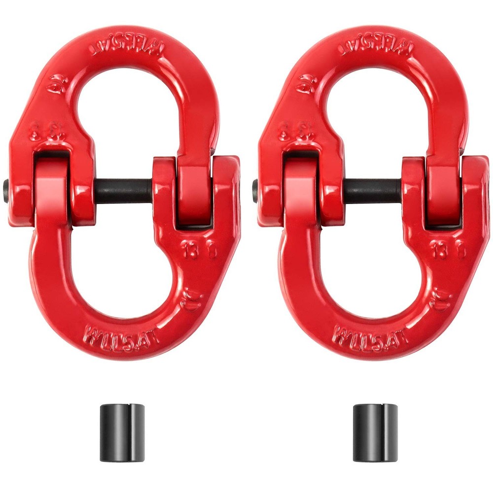 High-Strength G80 Hammerlock Coupling Links - 1/2", Locking Mechanism, 2 Pack