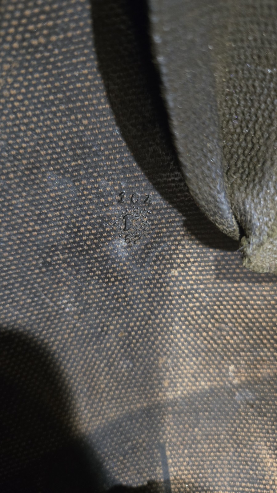 M1 helmet Pre 1944 Rear Seam HOT Stamp 1269c