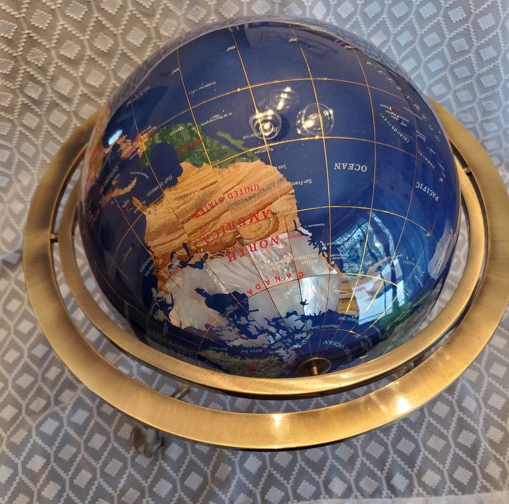 Vintage Semi Precious Stone Globe