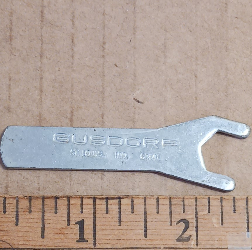 Small Vintage 7/16” GUSDORF OPEN END WRENCH TOOL ST. LOUIS MO. for MCM furniture