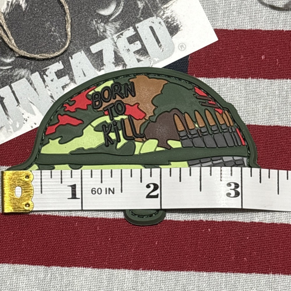 PvC 3D Full Metal Jacket Jokers Helmet Morale Tactical Hook And Loop Patch 3x2”