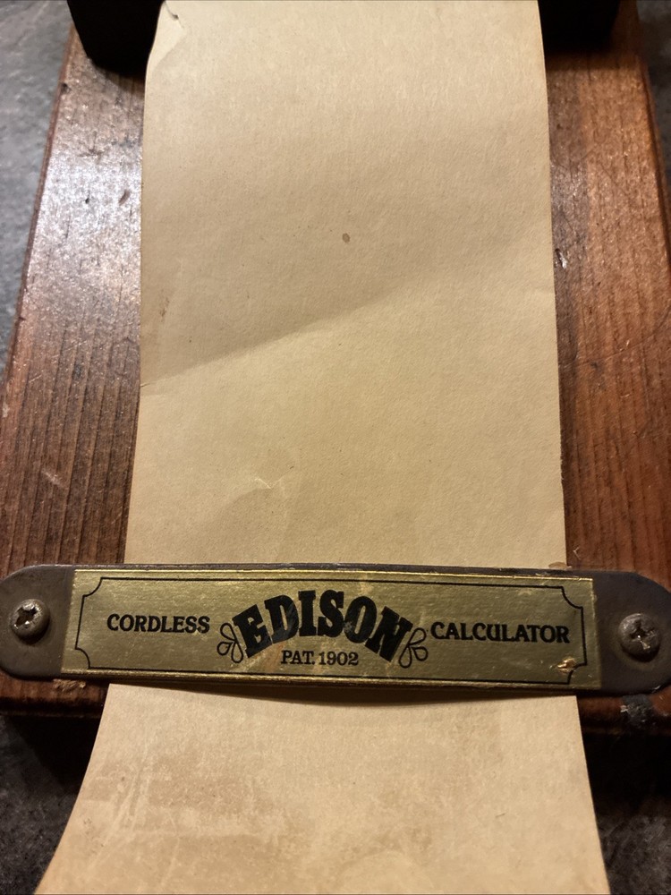 Cordless Edison Calculator Notepad Wall Mountable PAT 1902