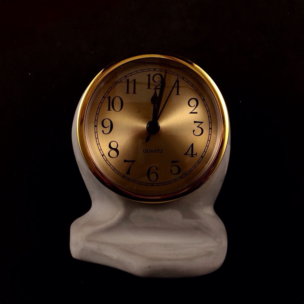 Stone Desk Clock (Grey)
