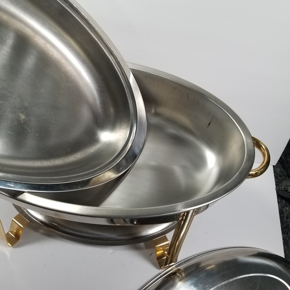 Sunnex Footed Chafing Dish Buffet Server Warming Tray Double Burner 18" x 12"