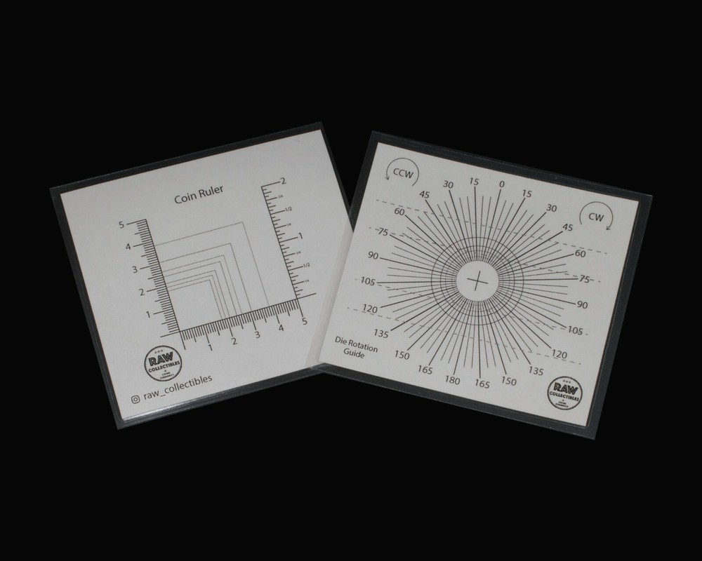 Die Rotation Error Guide and Coin Ruler - Error coins measurement tool