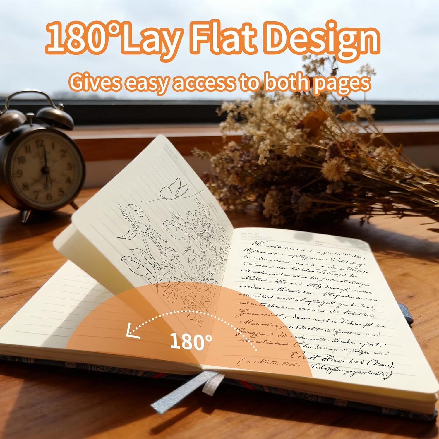 Lined Journal Notebook for Women & Men,A5 Hardcover PU Leather Journals for Writ