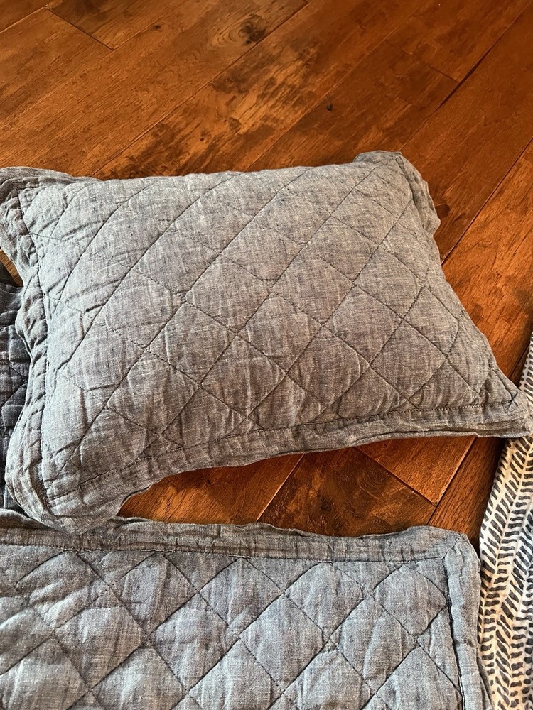 Pottery Barn Kids Belgian Flax Crib Bedding Set Bundle