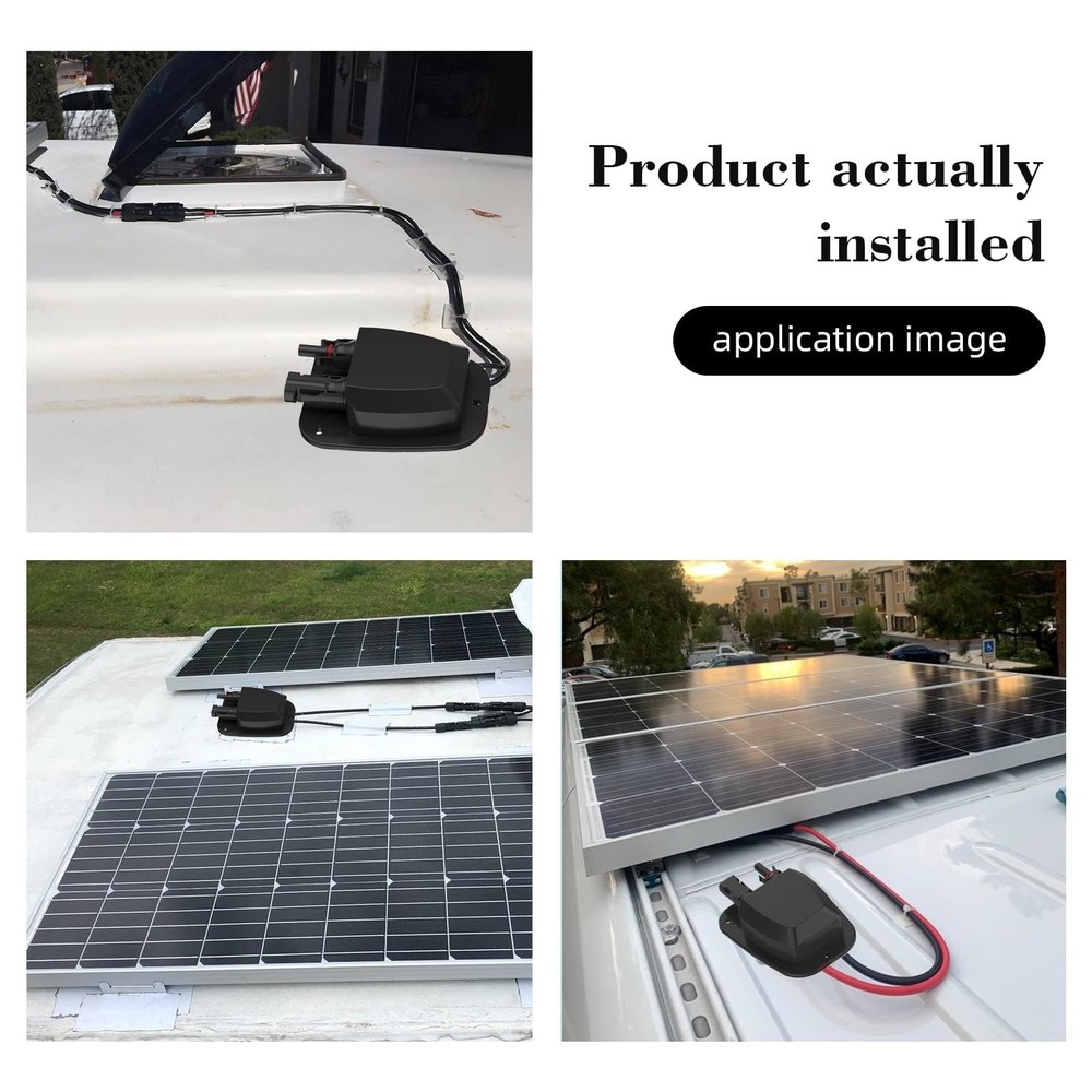 Solar Double Cable Entry Gland Installed Solar Panel Extension Cable- 10AWG S...