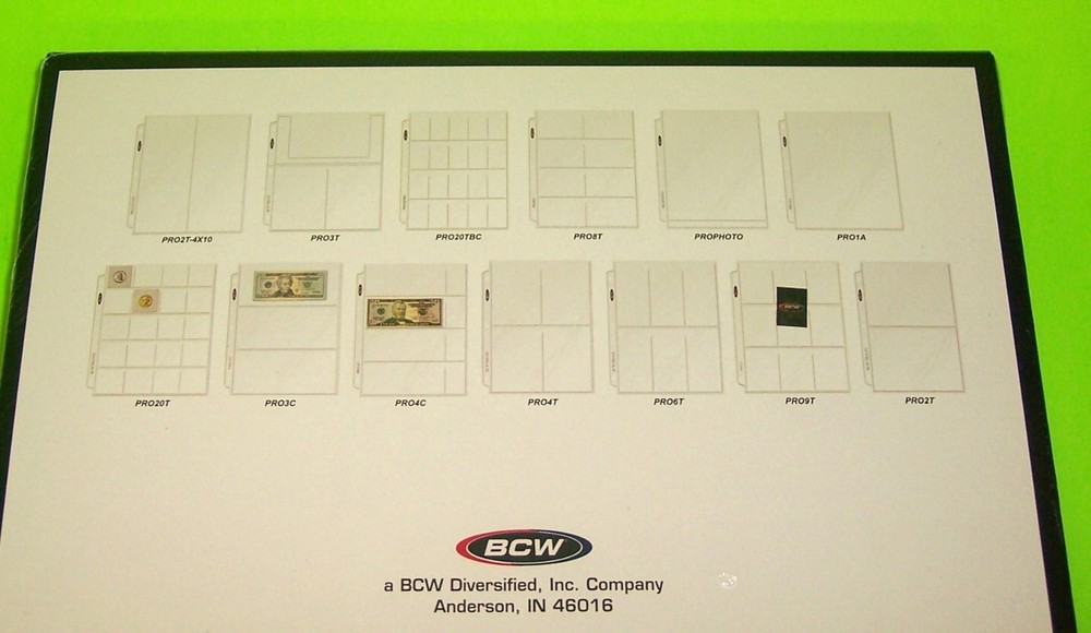 100 BCW PRO 2-POCKET #10 BUSINESS ENVELOPE PAGES FOR COVERS, PHOTOS, COUPONS