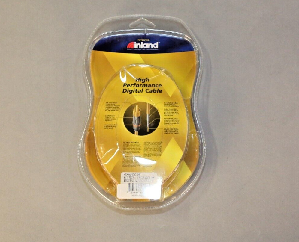 GoldX Digital Audio High Performance Digital 6ft Cable - RCA