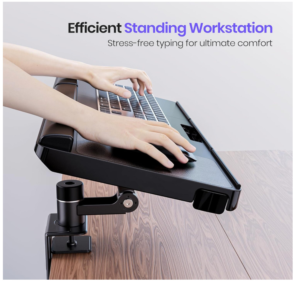 Klearlook Keyboard Tray Under Desk with 360° Rotation, Adjustable Ergonomic