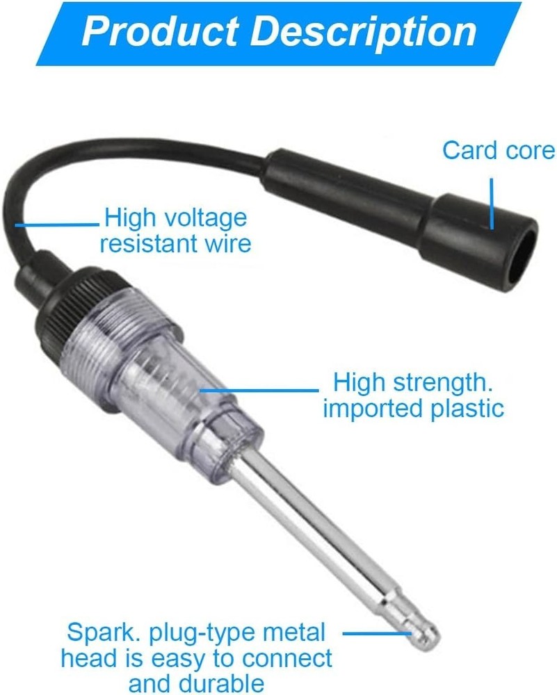 Spark Plug Tester Ignition System Engine In Line Auto Diagnostic Coil Test Tool