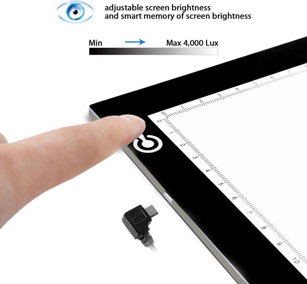 LitEnergy A4 LED Light Tracing Pad | Adjustable Brightness | USB Powered