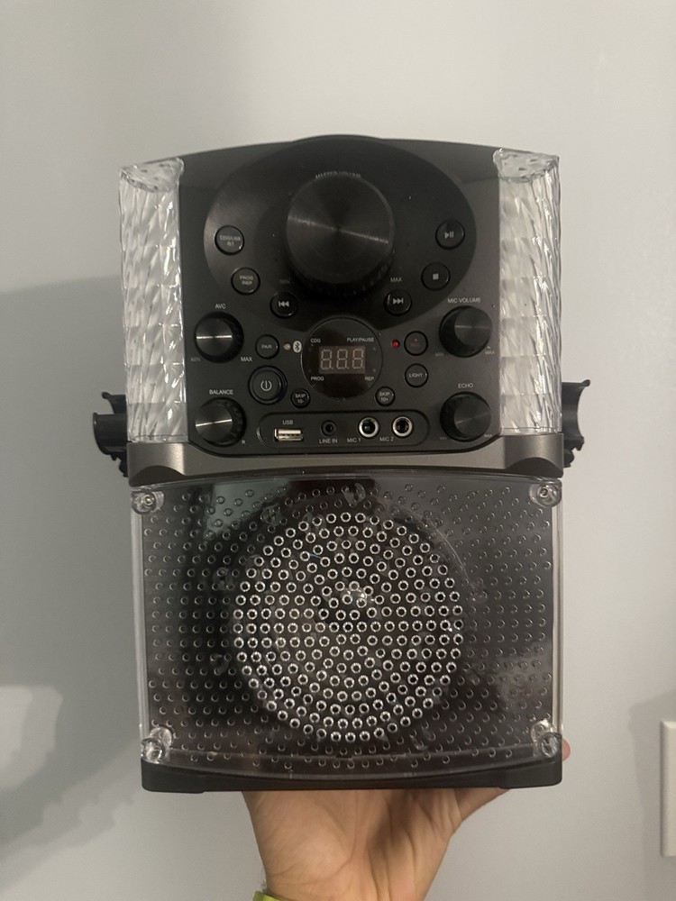 The Singing Machine SML625BTBK Bluetooth CD/G Karaoke System