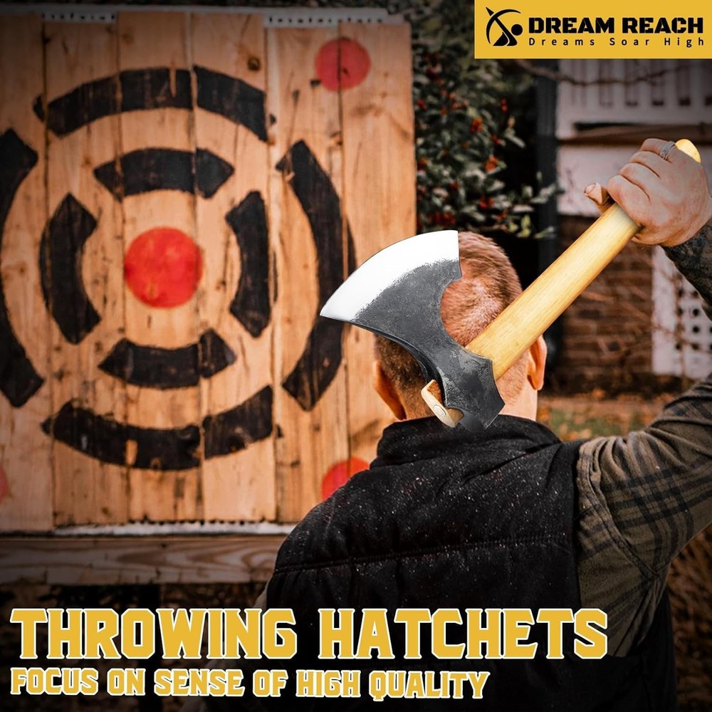 Throwing Axes 2 Pack Professional 16" Tomahawk Axe Backyard Hand Forged Viking