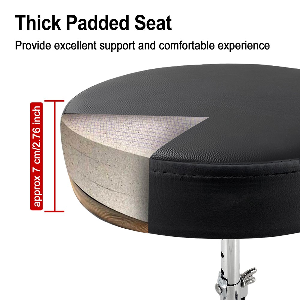 Saddle Drum Throne – Adjustable Height Drum Stool for Adults & Beginner Drummers