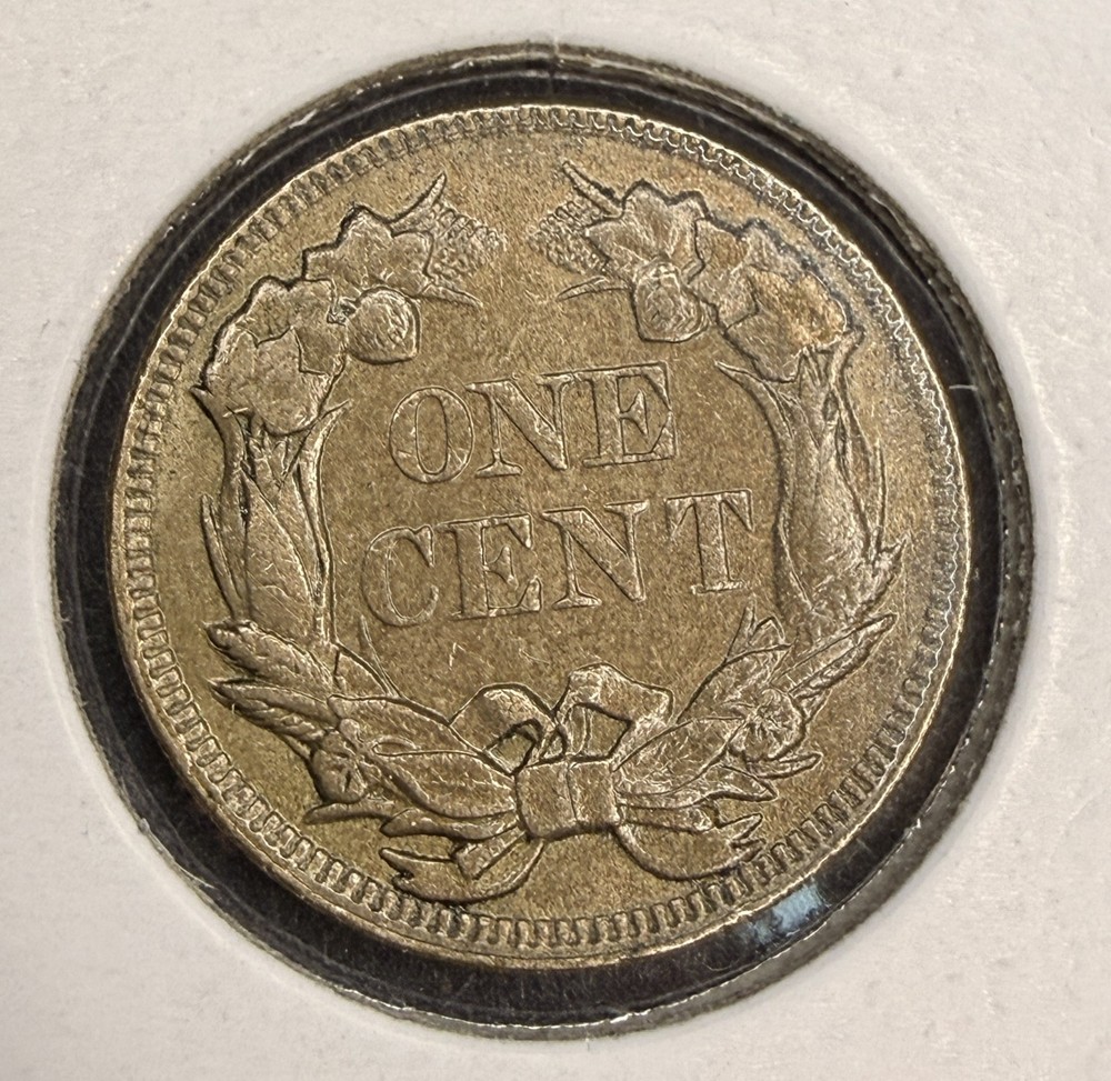 1858 L/L Flying Eagle Cent, Choice AU/Unc. (17241)