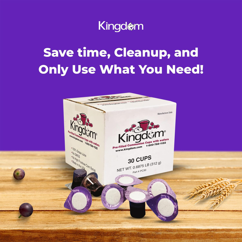 Prefilled Communion Cups with Wafers - 30 Count