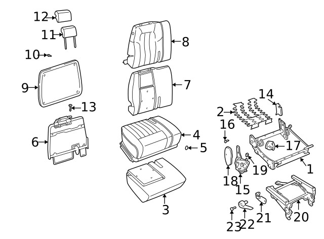 Genuine GM Seat Frame 88895055