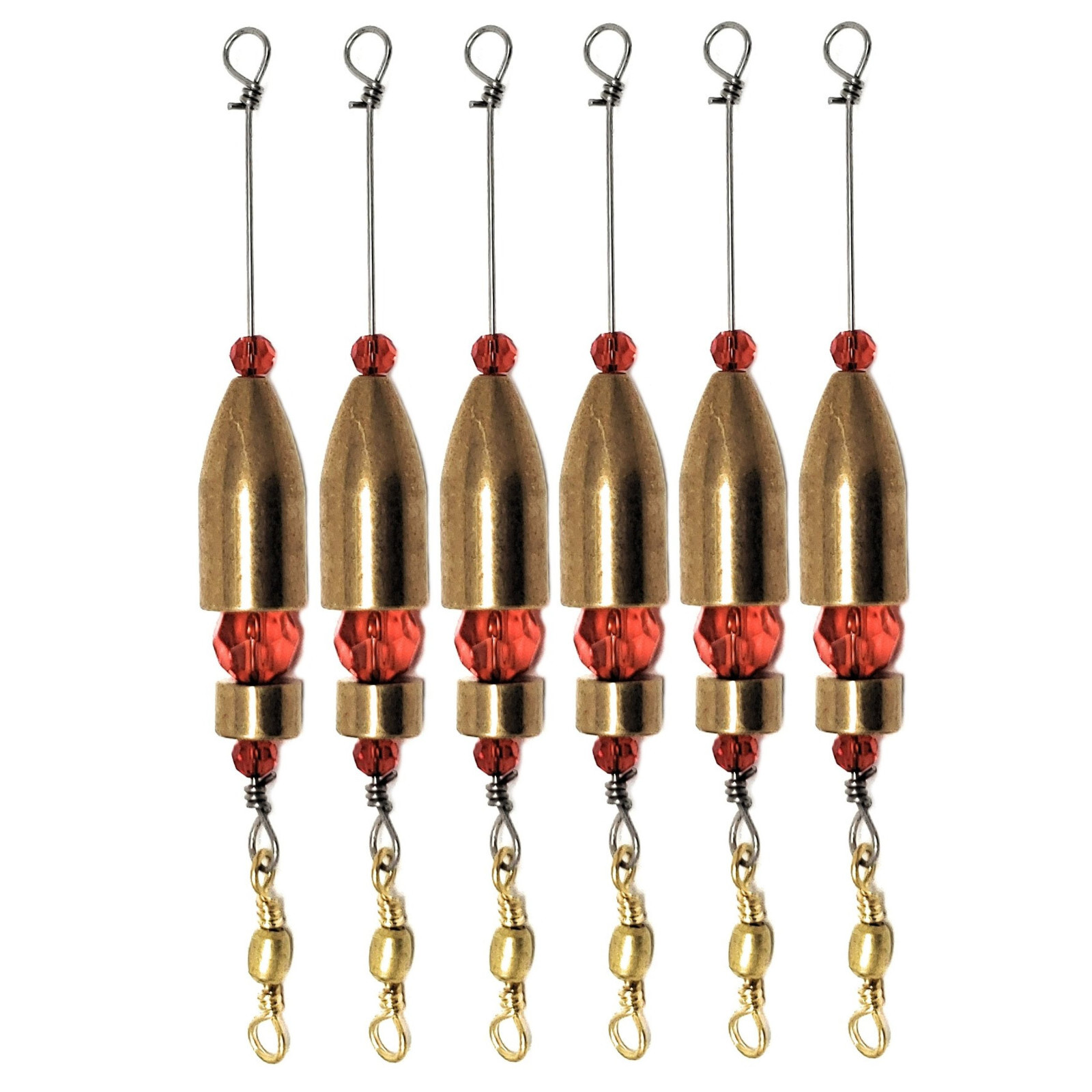 Reaction Tackle Carolina Rig/Brass Ready Rig - 6 Pack