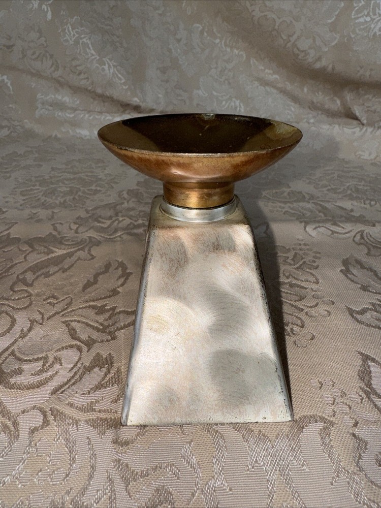 1960s WMF IKORA Silver Plate E.P. Brass Candle Holders Germany 3" #4847