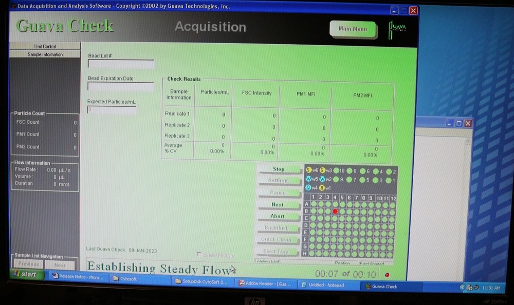 Guava Technologies PCA-96 Flow Cytometry Cytometer & Cytosoft software 2.5.8