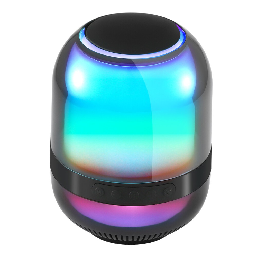 Wireless LED Bluetooth Speaker Rechargeable Portable With 7 Colors LED Light TWS