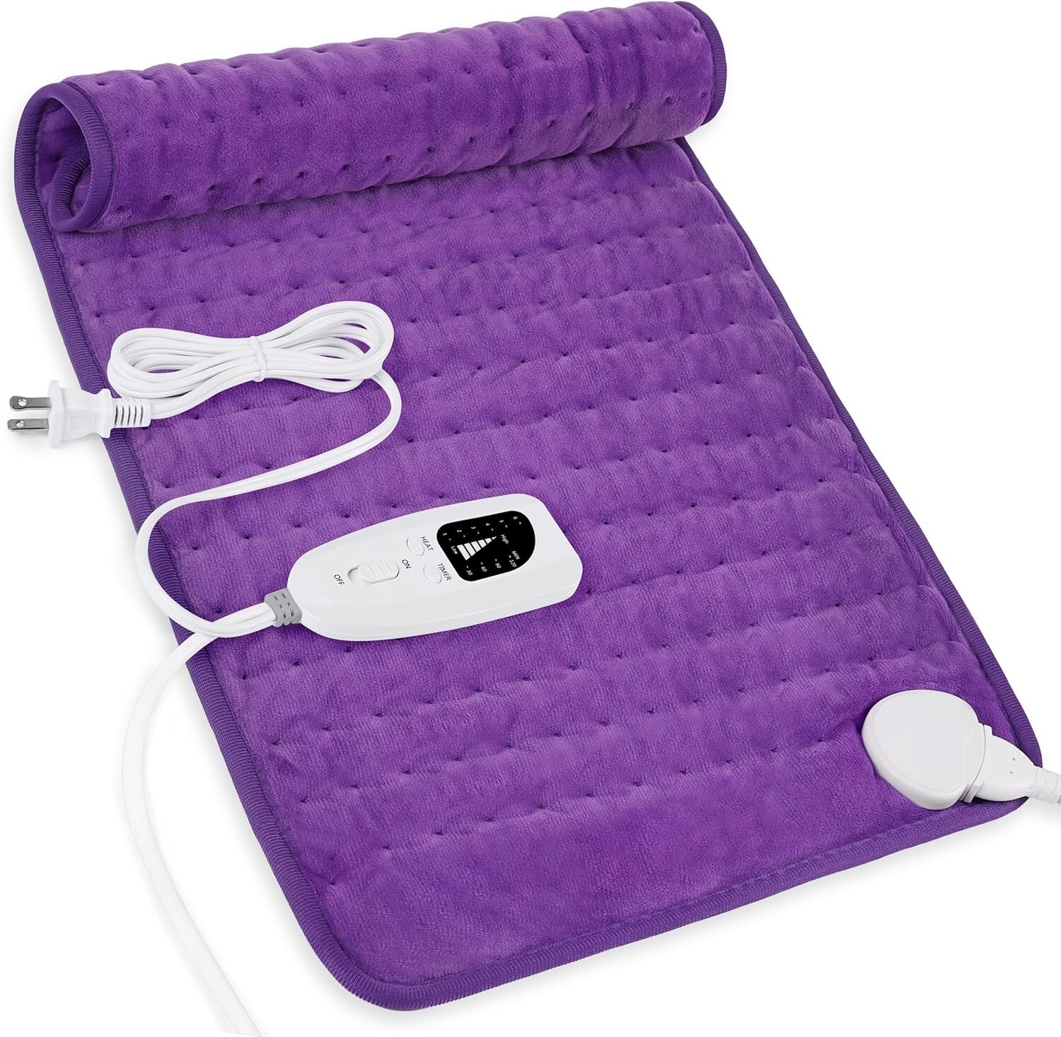 Electric Heating Pad For Back Pain & Cramps Relief 12"x24"6 Level Auto Shut Off