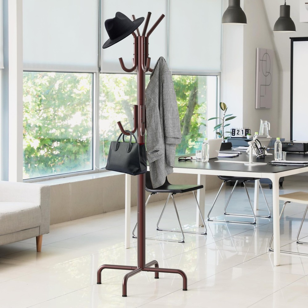 Coat Rack Stand Freestanding Hat Jacket Organizer Bronze Finish