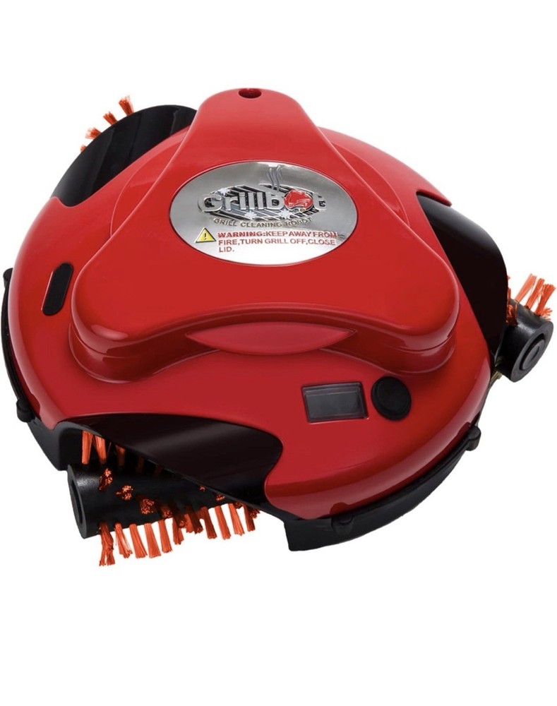 Grillbot Automatic Grill Cleaning Robot Red Rechargeable LCD Timer