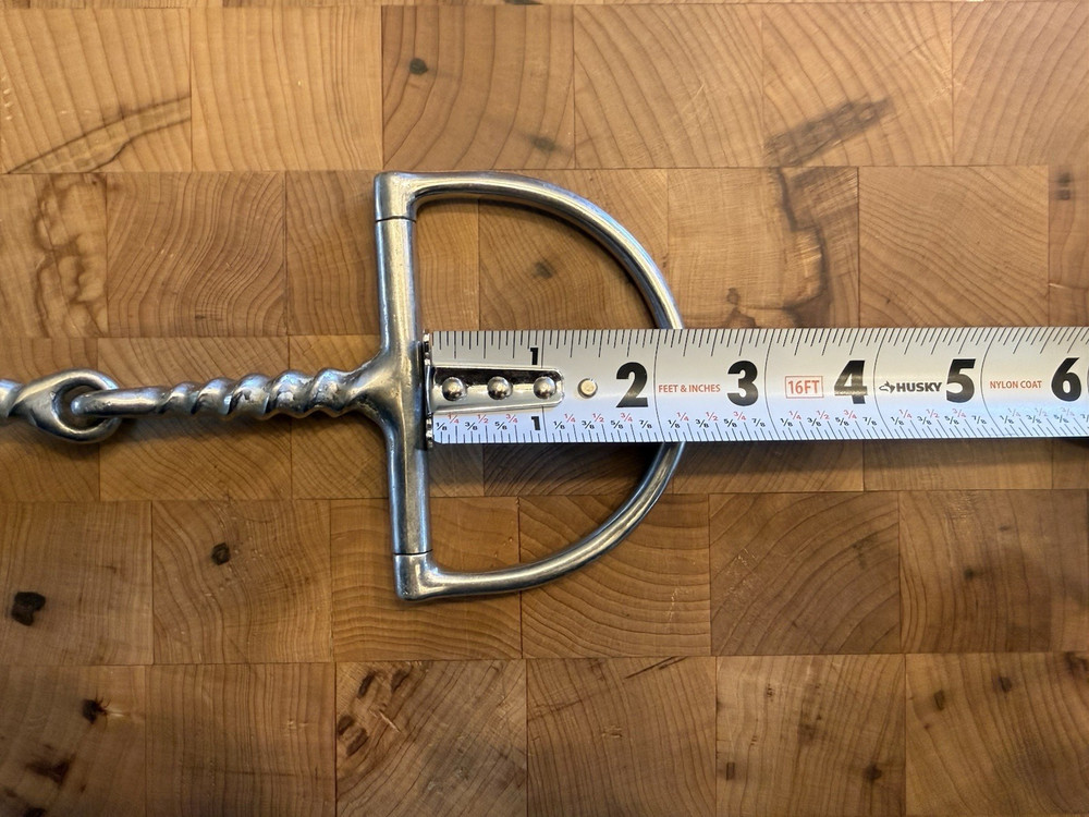 5” D-Ring Snaffle, Corkscrew Single Joint Mouthpiece