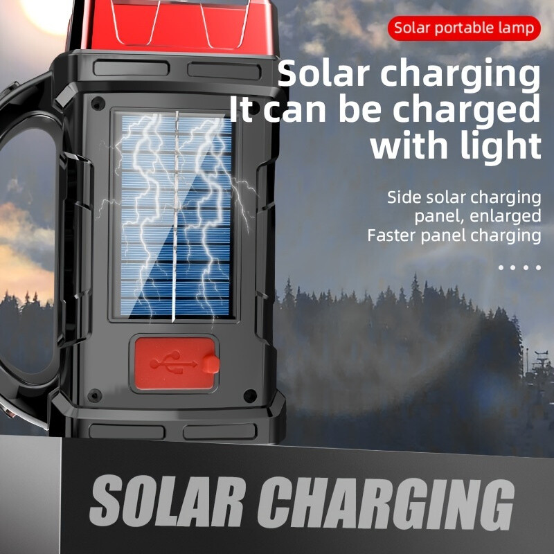 Portable Rechargeable Solar LED Flashlight 150 Lumens