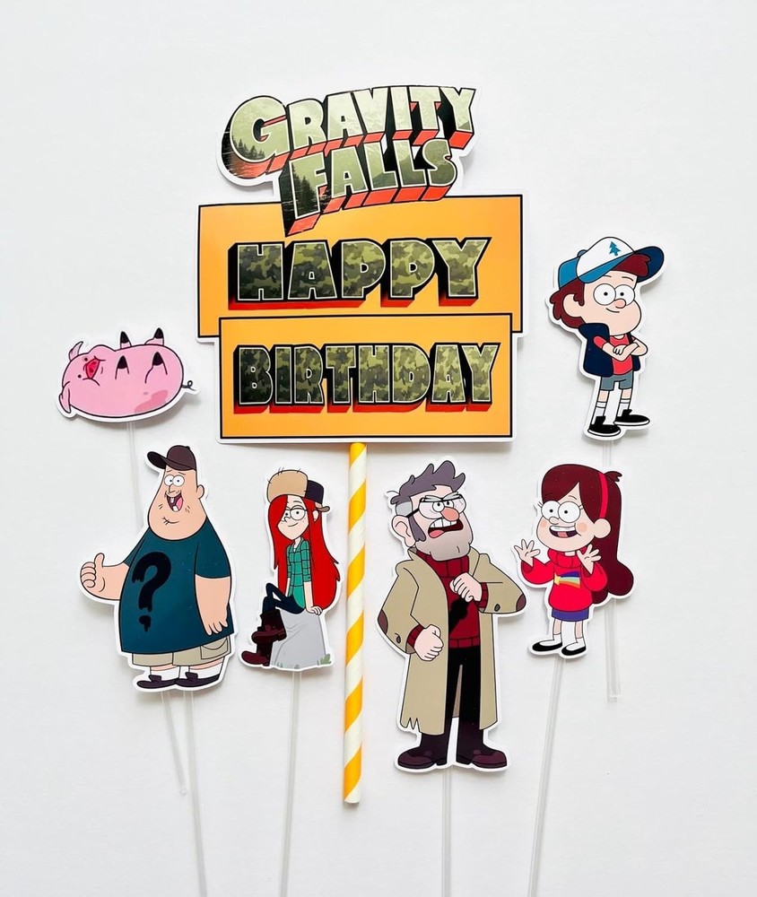 Happy Birthday Gravity Falls Cake Topper