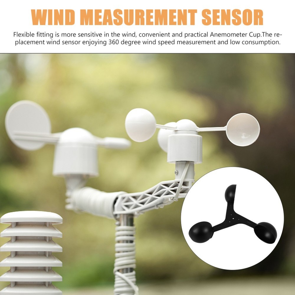 Weather Instruments Wind Speeds Anemometer Sensor Station Replacement Cup